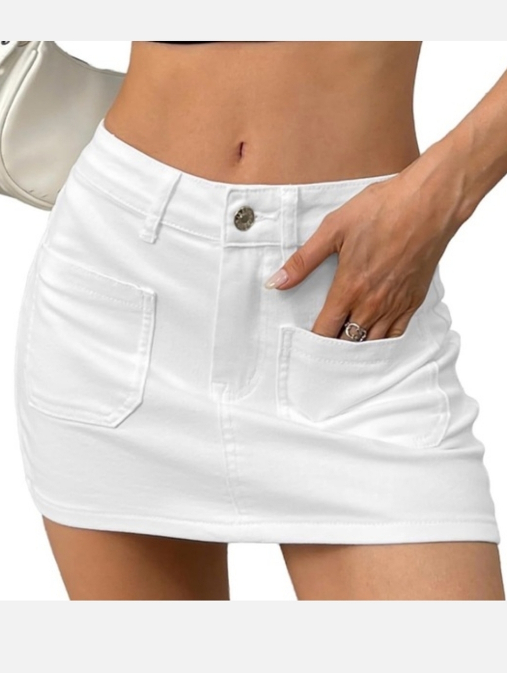 Elleven White Denim Mini Skirt – Size Large (New in Package)